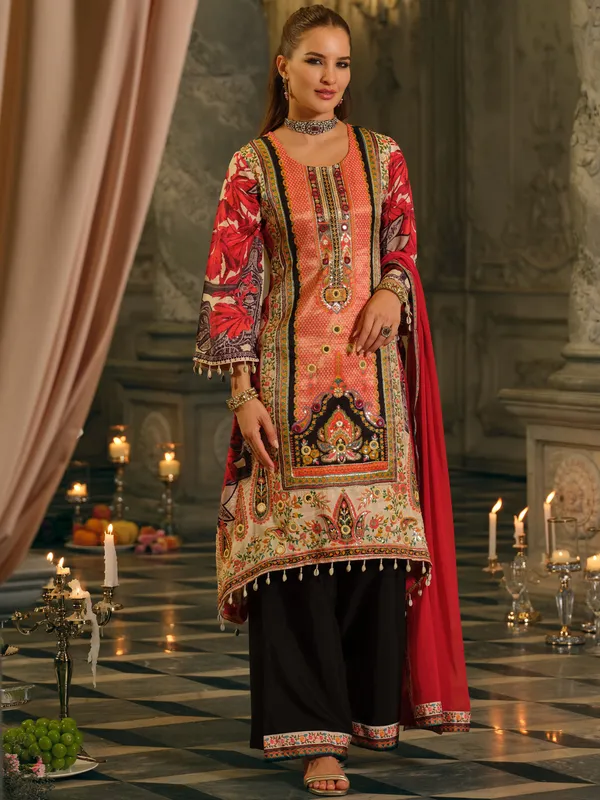 Multi_Silk_Blend_Printed_Kurta_Trouser_Dupatta_Set