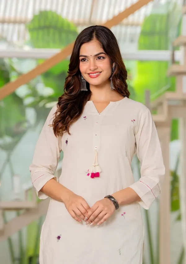 Floral_Embroidered_Pure_Cotton_Round_Neck_Kurta_&_Trouser_Set