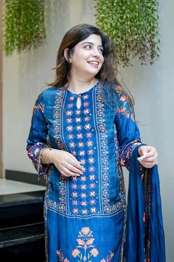 Floral_embroidered_Muslin_Round_Neck_Blue_Kurta_Trouser_&_Dupatta_Set