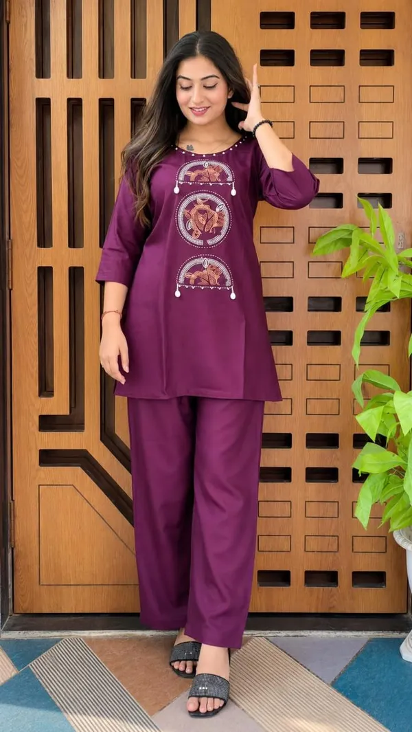 Women's_Premium_Embroidered_Pure_Cotton_Short_Co-Ord_Set