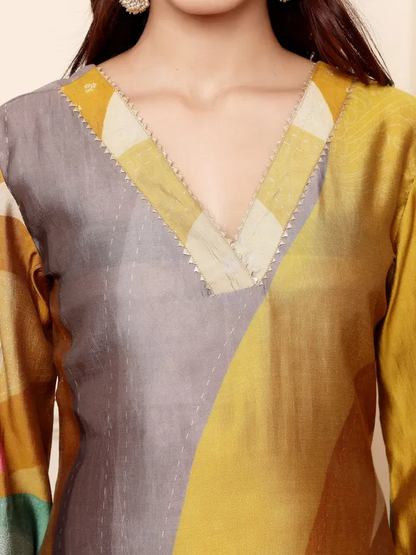 Mustard_Floral_Printed_CFloraleri_Silk_Kurta_Trouser_Set