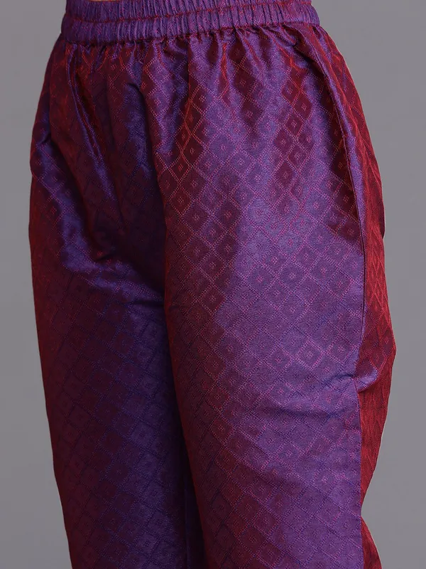 Purple_Floral_Printed_Silk_Blend_Kurta_Trouser_Dupatta_Set