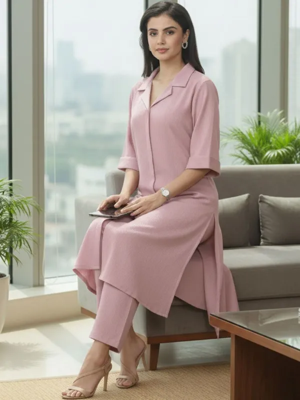 Pink_Floral_Printed_Silk_Blend_Kurta_Trouser_Set