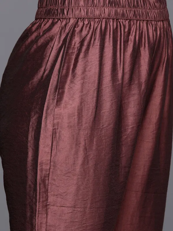 Maroon_Floral_Printed_CFloraleri_Silk_Kurta_Trouser_Dupatta_Set