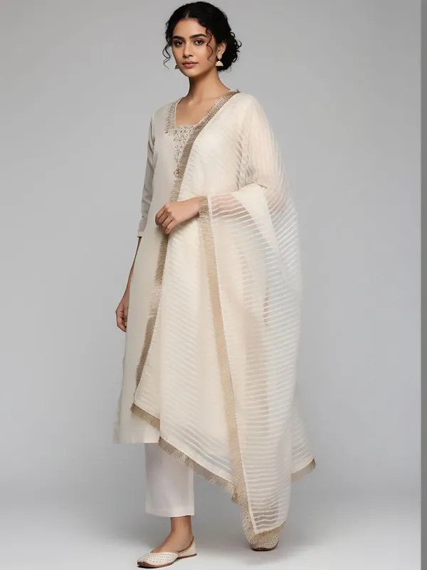Off_White_Floral_Embroidered_Silk_Blend_Kurta_Trouser_Dupatta_Set