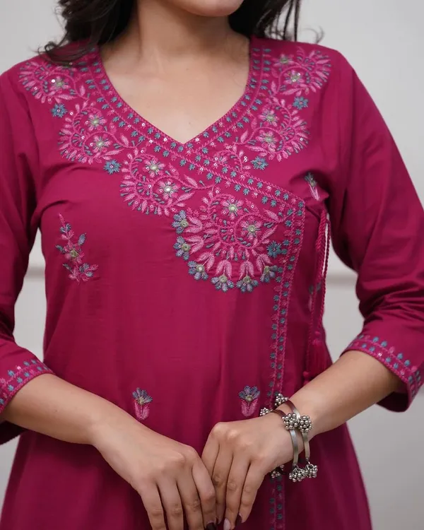 Women's_Premium_Embroidered_Pure_Cotton_Angrakha_Kurta_Pant_Dupatta_Set