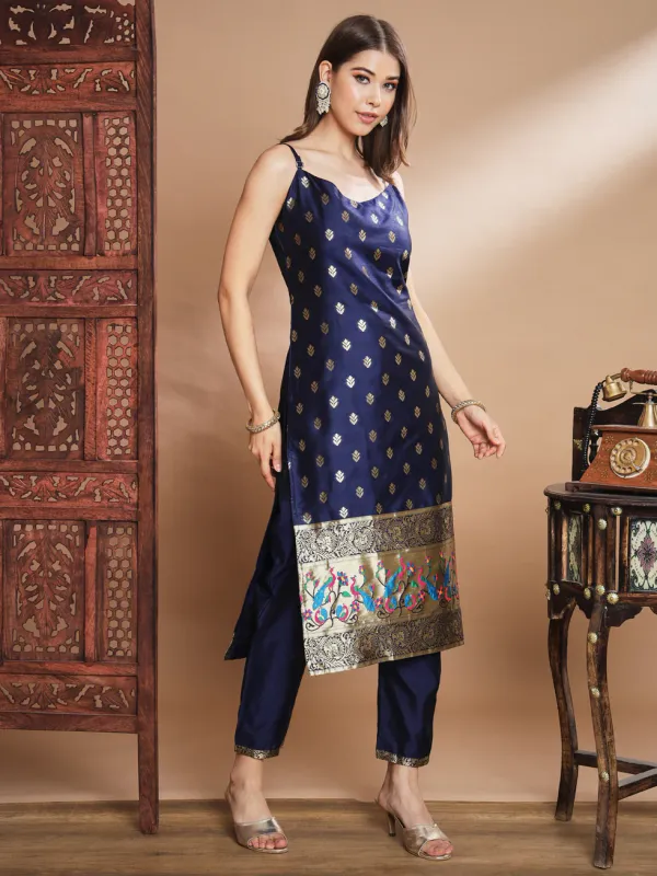 Floral_Printed_Silk_Blend_Round_Neck_Kurta_Trouser_&_Dupatta_Set