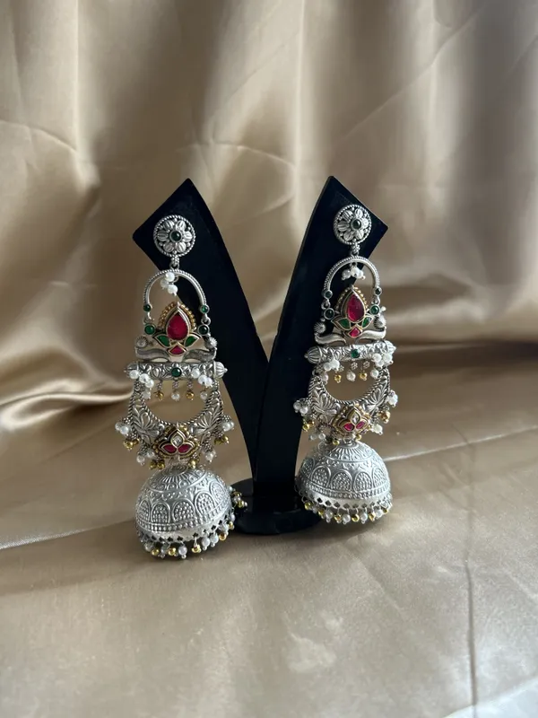 Multicolor_Silver_Brass_Earrings_For_Women_|_Anti-Tarnish