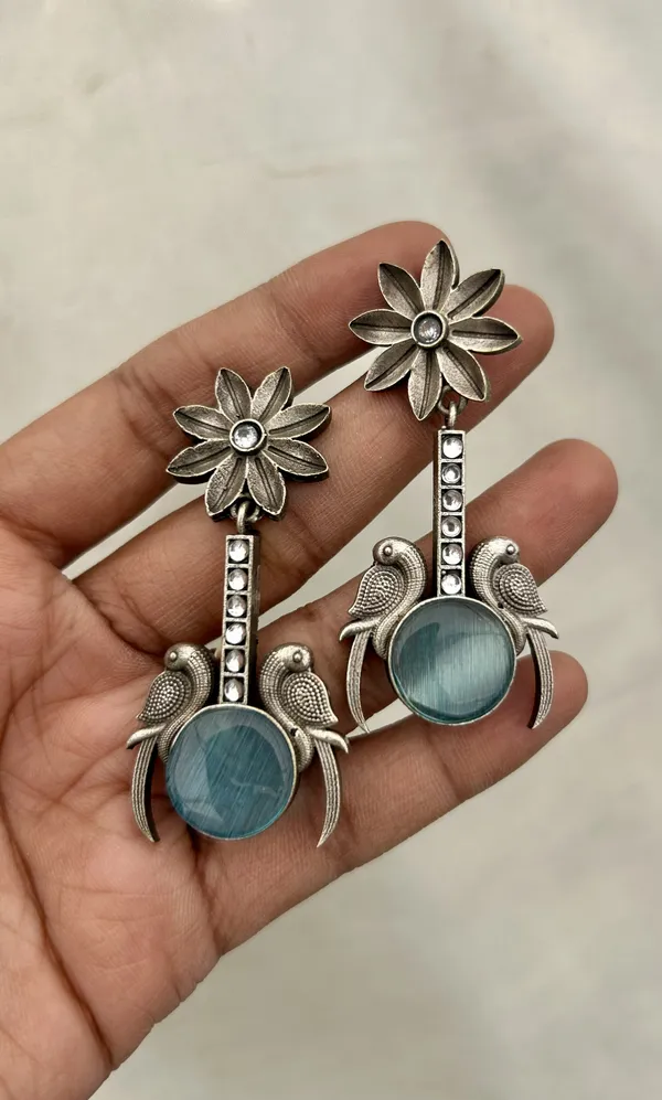 Blue_Brass_Earrings_For_Women_|_Anti-Tarnish