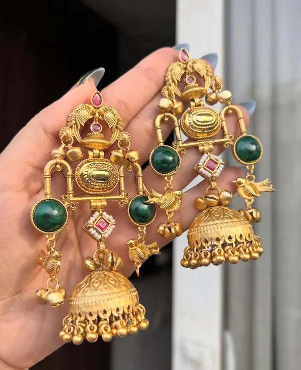 Green_Brass_Earrings_For_Women_|_Anti-Tarnish