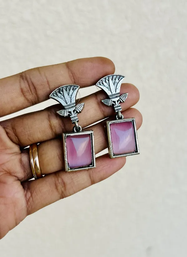 Pink_Brass_Earrings_For_Women_|_Anti-Tarnish