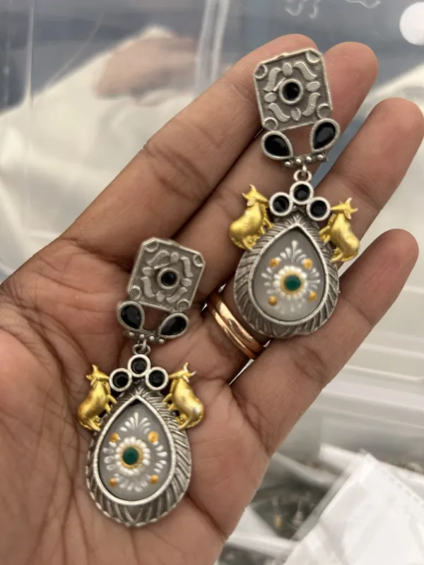 Multicolor_Silver_Brass_Earrings_For_Women_|_Anti-Tarnish