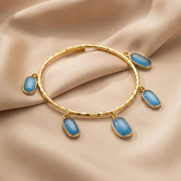 Blue_Brass_Bracelet_For_Women_|_Anti-Tarnish