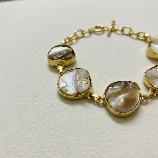 Natural_Pearl_Brass_Bracelet_For_Women_|_Anti-Tarnish