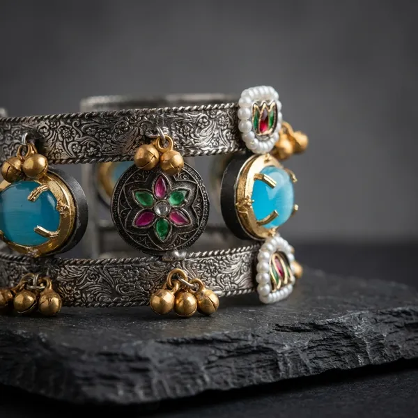 Multicolor_Brass_Bracelet_For_Women_|_Anti-Tarnish
