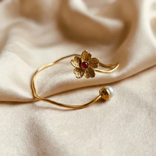 White_And_Red_Brass_Bracelet_For_Women_|_Anti-Tarnish