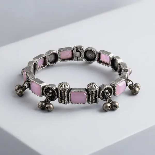 Pink_Brass_Bracelet_For_Women_|_Anti-Tarnish