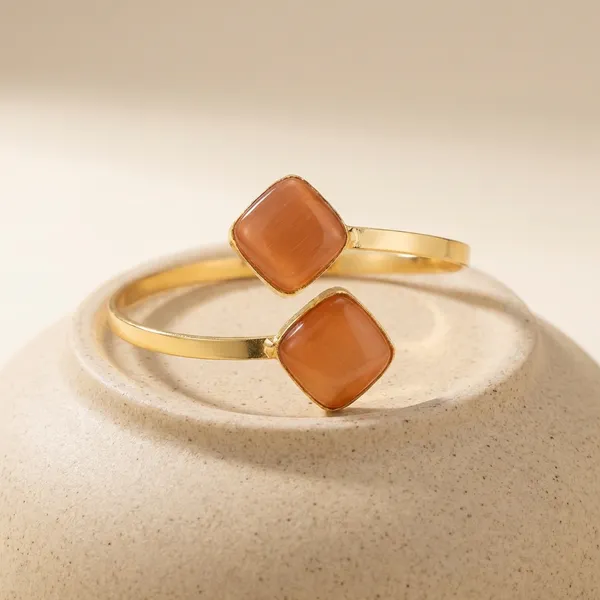 Orange_Brass_Bracelet_For_Women_|_Anti-Tarnish