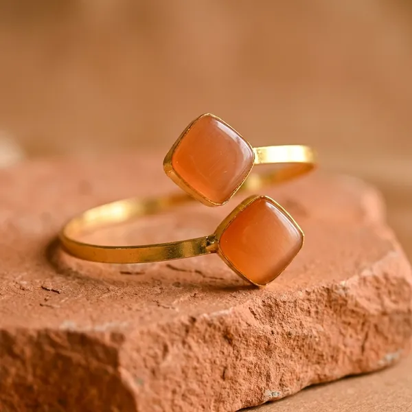Orange_Brass_Bracelet_For_Women_|_Anti-Tarnish