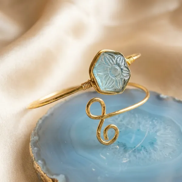 Blue_Brass_Bracelet_For_Women_|_Anti-Tarnish