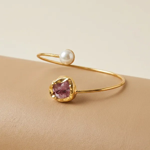 Pink_Brass_Bracelet_For_Women_|_Anti-Tarnish