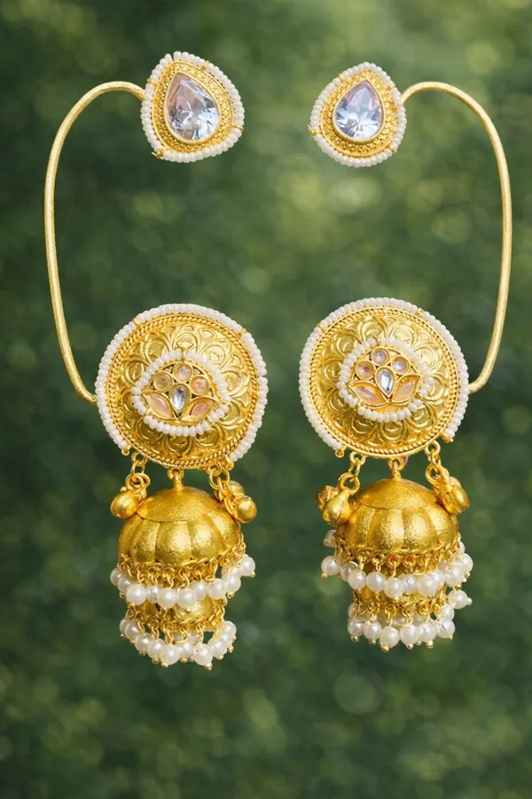 Golden_Brass_Earrings_For_Women_|_Anti-Tarnish