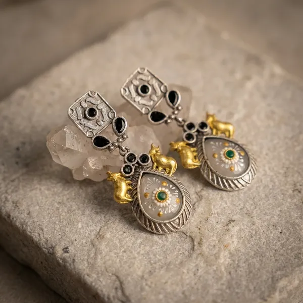 Multicolor_Silver_Brass_Earrings_For_Women_|_Anti-Tarnish