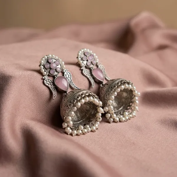 Pink_Brass_Earrings_For_Women_|_Anti-Tarnish