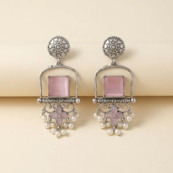 Pink_Brass_Earrings_For_Women_|_Anti-Tarnish