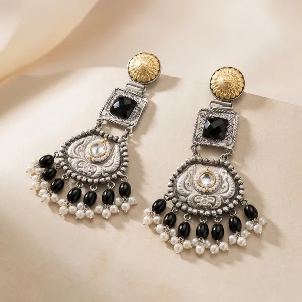 Black_Brass_Earrings_For_Women_|_Anti-Tarnish