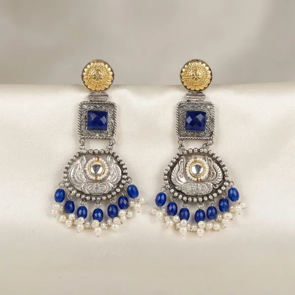 Blue_Brass_Earrings_For_Women_|_Anti-Tarnish