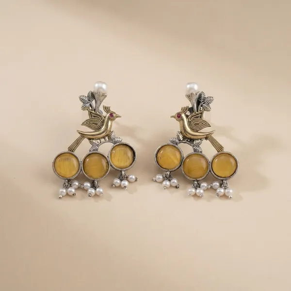 Yellow_Brass_Earrings_For_Women_|_Anti-Tarnish