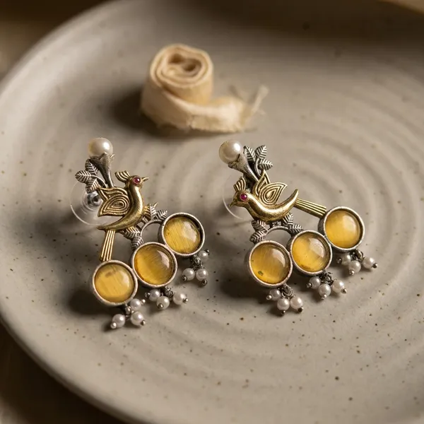 Yellow_Brass_Earrings_For_Women_|_Anti-Tarnish