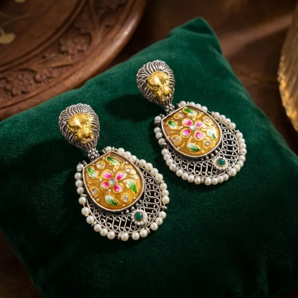 Yellow_Brass_Earrings_For_Women_|_Anti-Tarnish