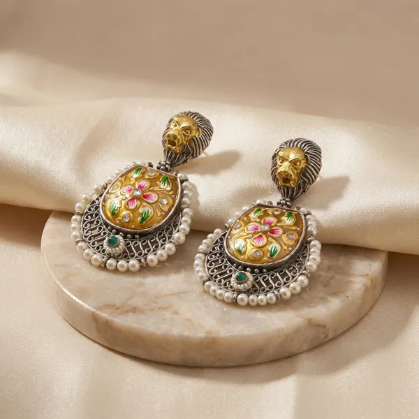 Yellow_Brass_Earrings_For_Women_|_Anti-Tarnish