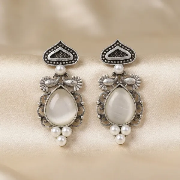 White_Silver_Brass_Earrings_For_Women_|_Anti-Tarnish