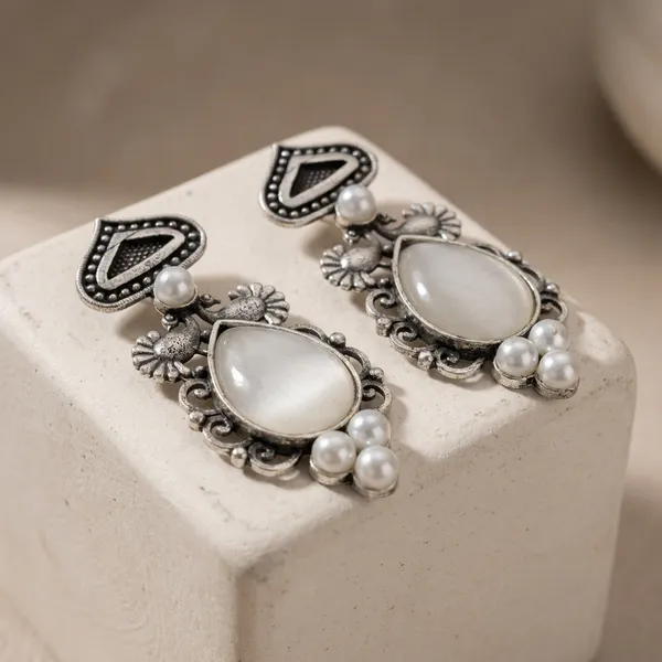 White_Silver_Brass_Earrings_For_Women_|_Anti-Tarnish