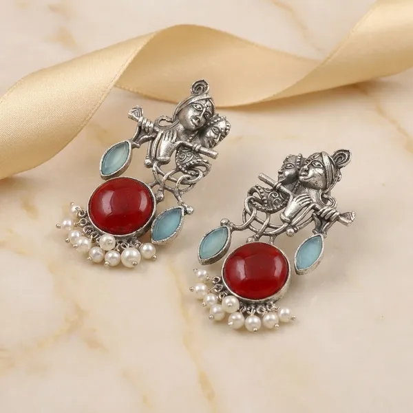 Red_And_Blue_Brass_Earrings_For_Women_|_Anti-Tarnish