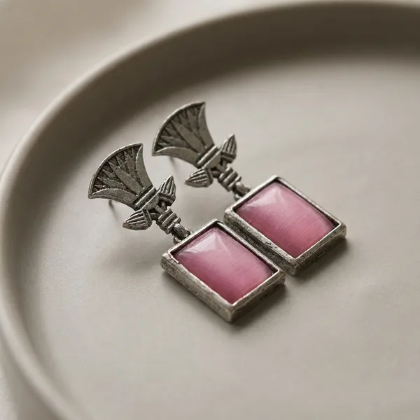 Pink_Brass_Earrings_For_Women_|_Anti-Tarnish