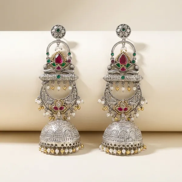 Multicolor_Silver_Brass_Earrings_For_Women_|_Anti-Tarnish