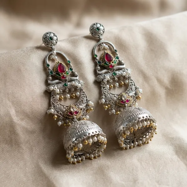 Multicolor_Silver_Brass_Earrings_For_Women_|_Anti-Tarnish