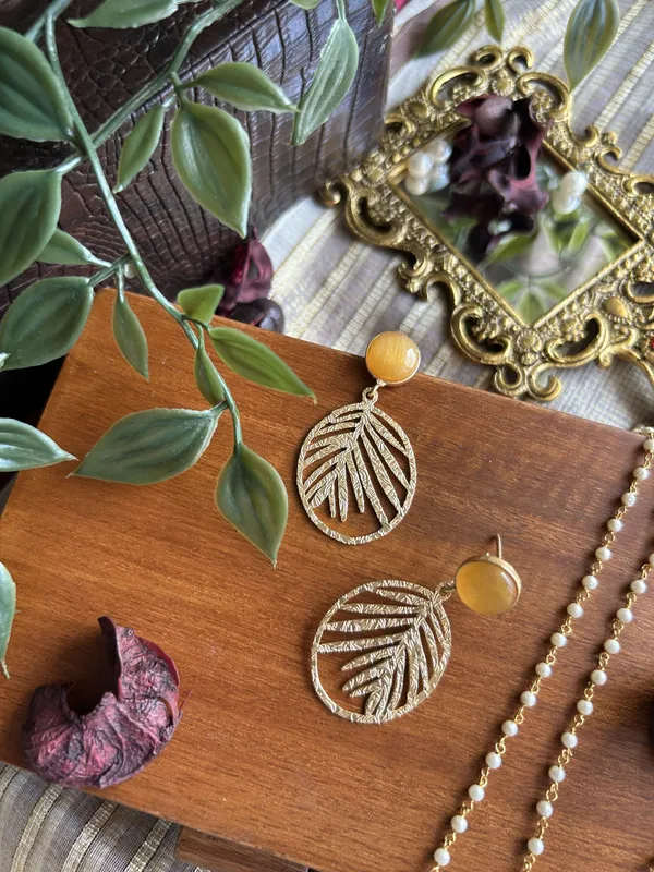 Yellow_Brass_Earrings_For_Women_|_Anti-Tarnish