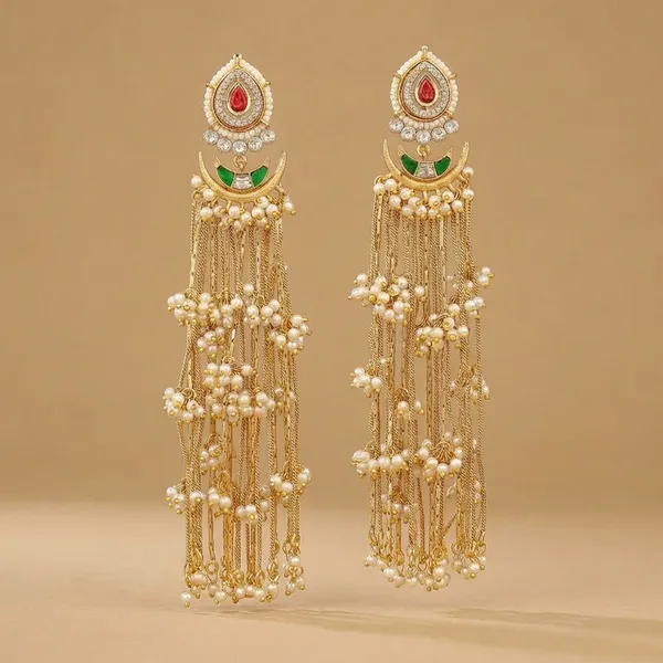 Red_And_Green_Brass_Earrings_For_Women_|_Anti-Tarnish