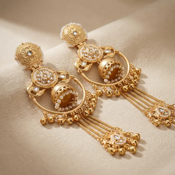 Golden_Brass_Earrings_For_Women_|_Anti-Tarnish