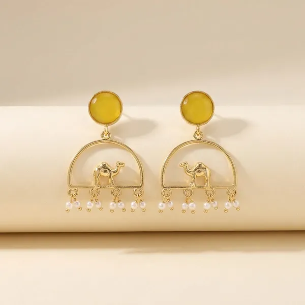 Yellow_Brass_Earrings_For_Women_|_Anti-Tarnish