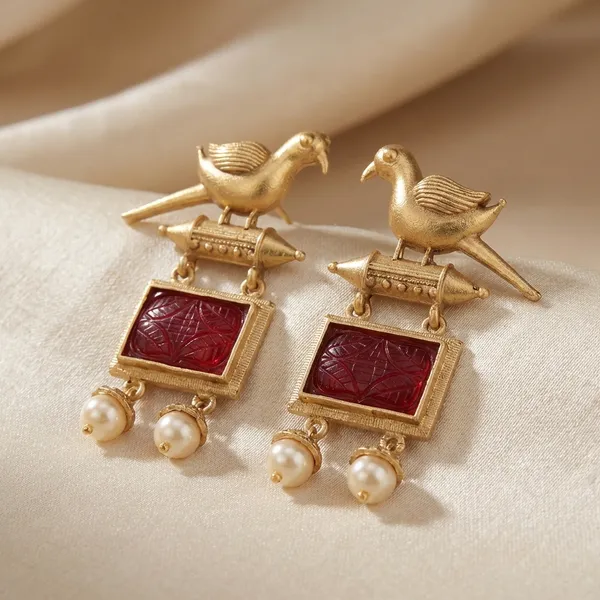 Red_Brass_Earrings_For_Women_|_Anti-Tarnish