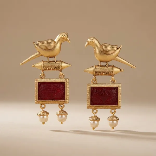 Red_Brass_Earrings_For_Women_|_Anti-Tarnish