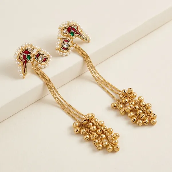 Red_And_Green_Brass_Earrings_For_Women_|_Anti-Tarnish