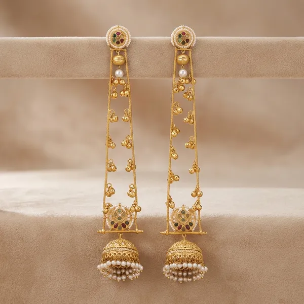 Red_And_Green_Brass_Earrings_For_Women_|_Anti-Tarnish