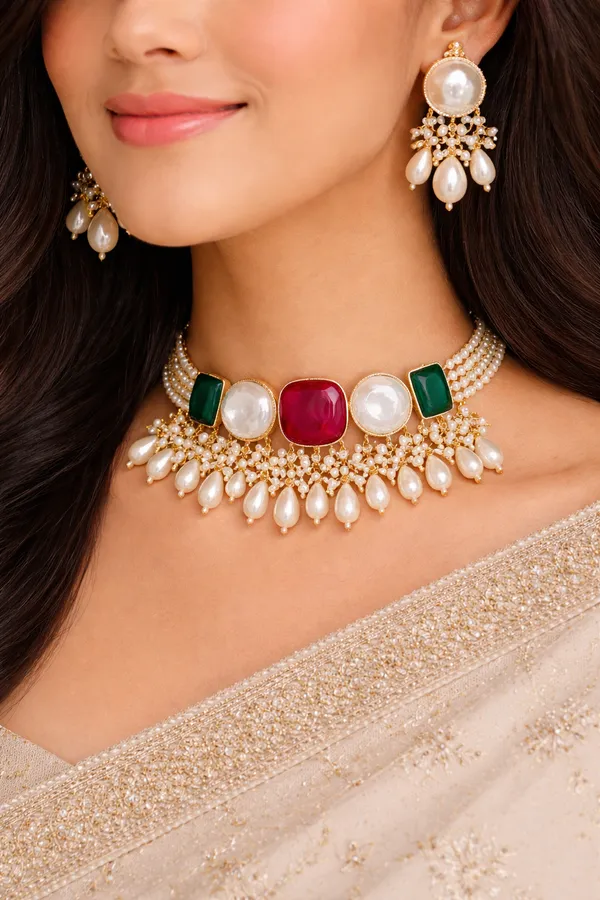 Red_And_Green_Brass_Necklace_For_Women_|_Anti-Tarnish